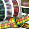 25mm Tartan Ribbon- Various