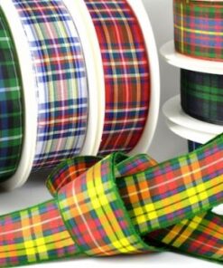 25mm Tartan Ribbon- Various