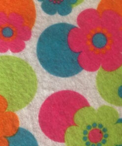Fabric Patterned Felt Sheet 011 - A4-1960's Floral