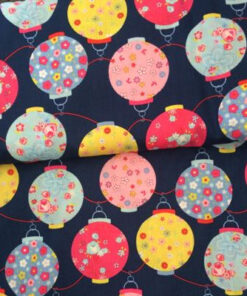 100% Cotton Fabric - Lanterns by Little Darling Fabric