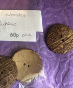 Wooden Button-2 Hole Coconut Shell