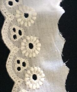 2" Cream Broderie Anglaise Lace Trim