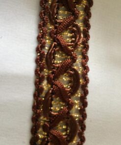 Alternative view of 20mm Brown and Gold Lace Trim
