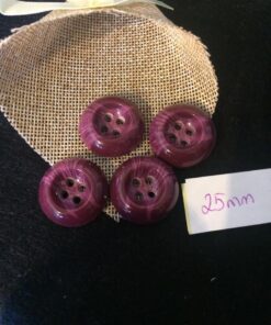 Chunky 4 Hole 25 mm x 4 Buttons – Wine