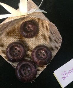 Chunky 4 Hole 25 mm x 4 Buttons – Dark Brown