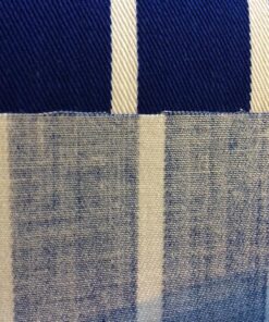 Alternative view of Cotton Canvas - Premium Quality- 60” wide. 100% Cotton- Royal Blue Striped