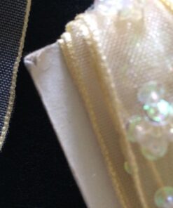 20mm Gold Trimmed Organza Lace Trim