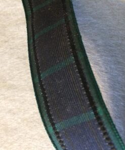 25mm Green Tartan Ribbon- Fabric Textured
