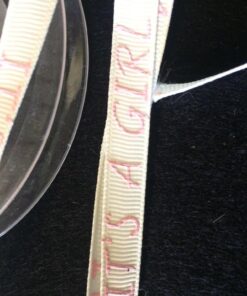 9mm Grosgrain Ribbon- "It's a boy/girl"