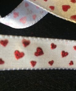 15mm Love Heart Ribbon.