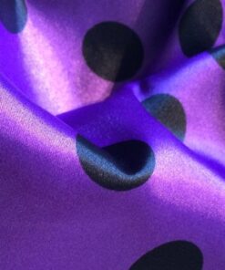 Alternative view of Poly Cotton Fabric - Candy Spot Black On Purple