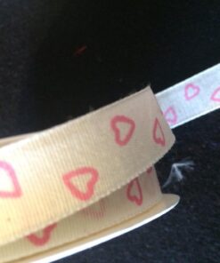 Alternative view of 15mm Heart Patterned Ribbon