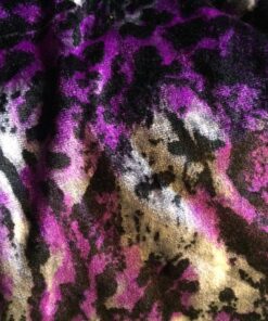Turquoise Velvet Fabric-Purple