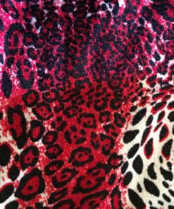 Alternative view of Turquoise Velvet Fabric-Red