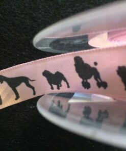 15mm Wild Cats Ribbon in Pink/Light Yellow