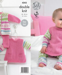 Alternative view of King Cole Cherish DK Knitting Pattern 4203