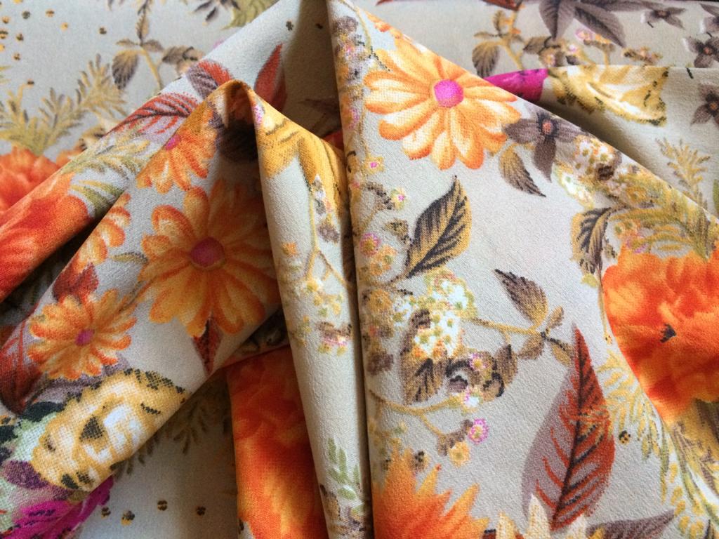 100% Polyester Fabric - Floral Pattern - The Fabric Palace