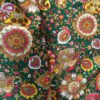 Green paisley fabric
