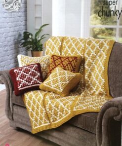 King Cole Knitting Pattern 4872 Chunky Throw
