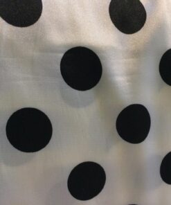 Alternative view of Poly Cotton Fabric – Candy Spot Black On Cream