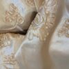 Cream Embroidered Taffeta Fabric