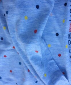Alternative view of Cotton Jersey Dots - Blue Melange